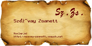 Szávay Zsanett névjegykártya