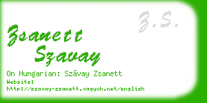 zsanett szavay business card