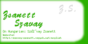 zsanett szavay business card